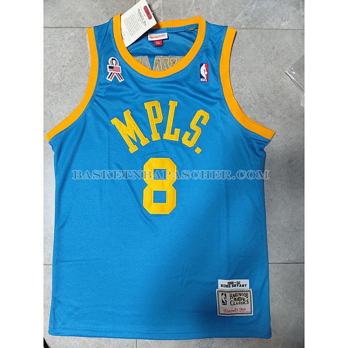 Maillot Los Angeles Lakers Kobe Bryant NO 8 Mitchell & Ness 2001-02 Bleu